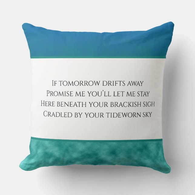 Tideworn Sky Throw Pillow (Front)