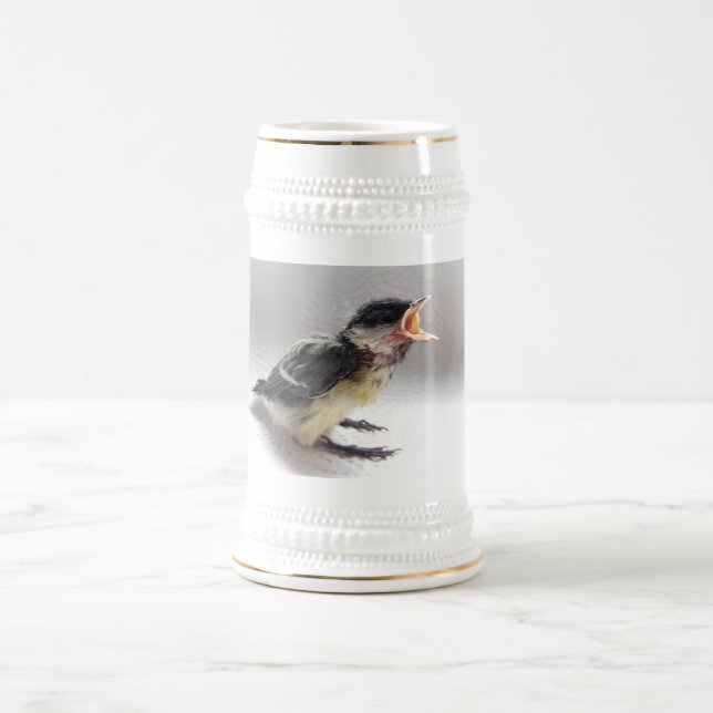 Tidi my Bird the Parus Major Beer Stein (Center)