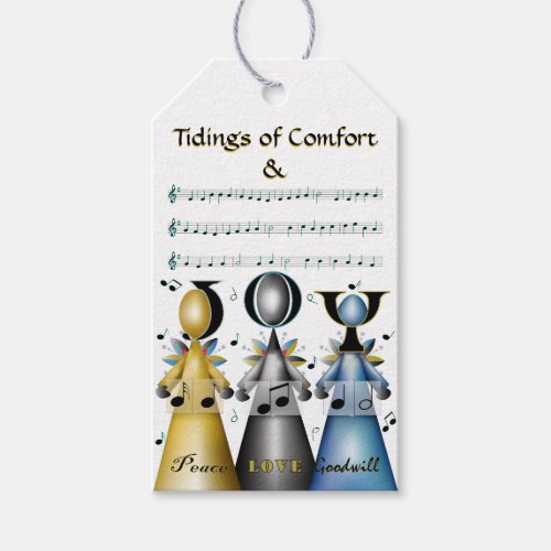 Tidings of Comfort and Joy Christmas Carolers Gift Tags