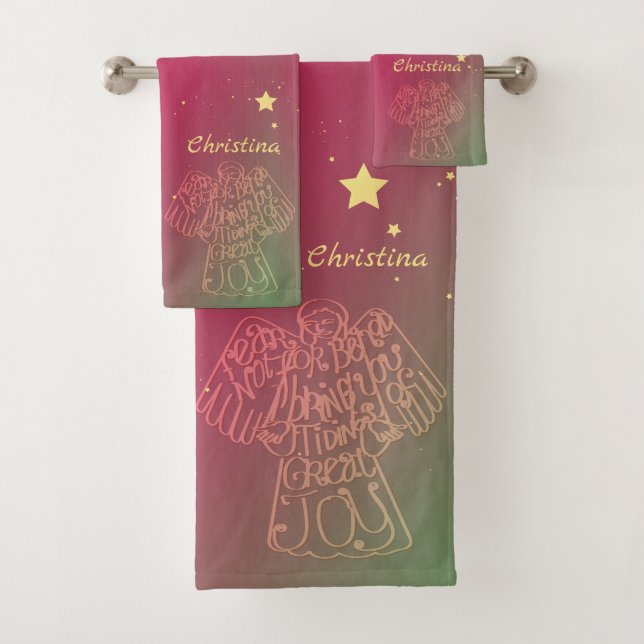 "Tidings of Great Joy" Angel Towel (Insitu)