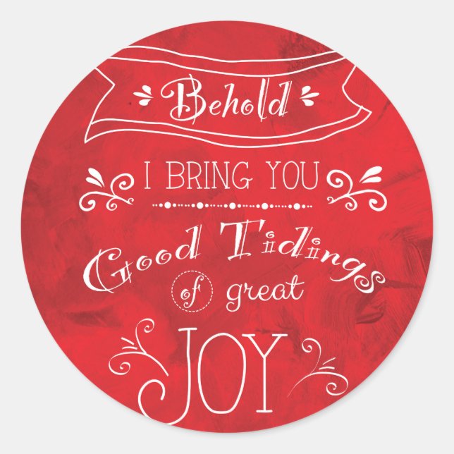 Tidings of Joy by Jan Marvin Classic Round Sticker (Front)