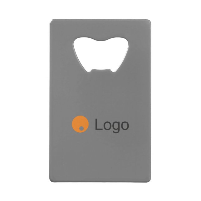 Tidy Monochrome Corporate Credit Card Bottle Opener (Front)