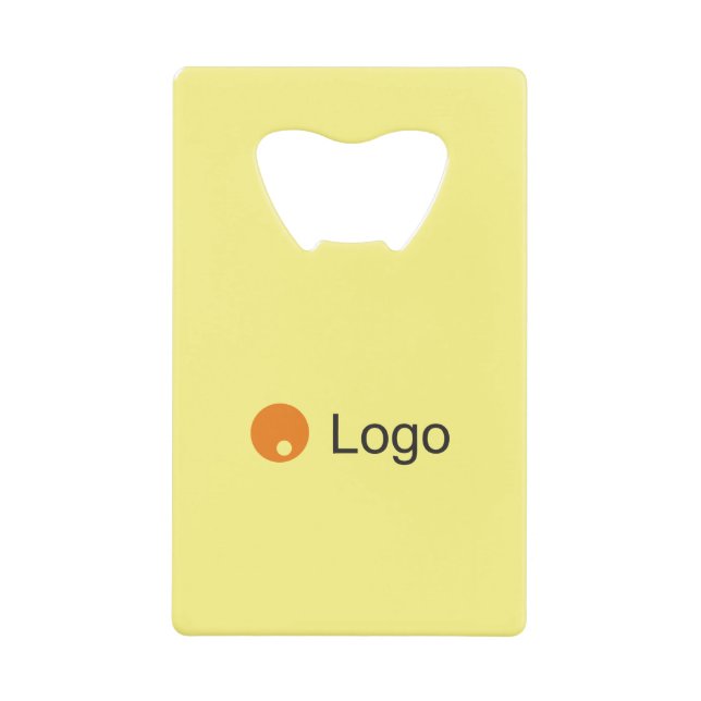 Tidy Monochrome Corporate Credit Card Bottle Opener (Front)