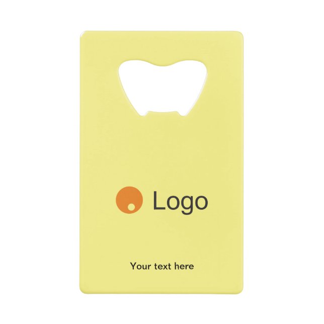 Tidy Monochrome Corporate Credit Card Bottle Opener (Front)