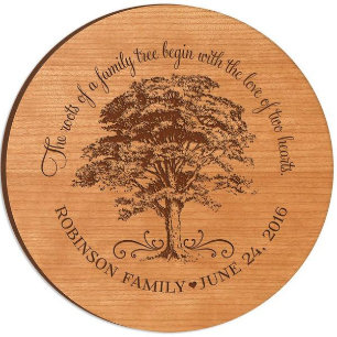 Tidy Our Family Tree 12" Cherry Lazy Susan