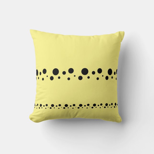 Tidy Styled Circles Stripes Graphic Throw Pillow (Front)