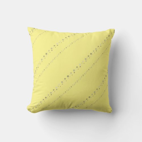 Tidy Yellow Styled Point Stripes Graphic Throw Pillow