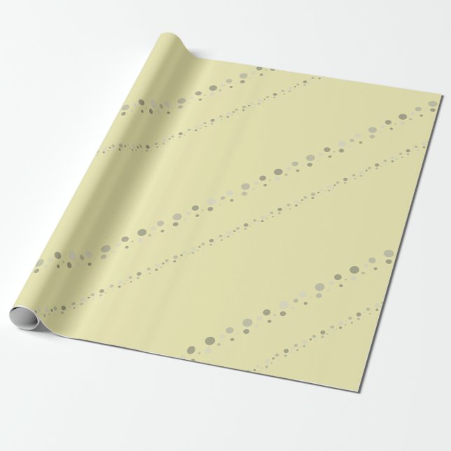 Tidy Yellow Styled Point Stripes Graphic Wrapping Paper (Unrolled)