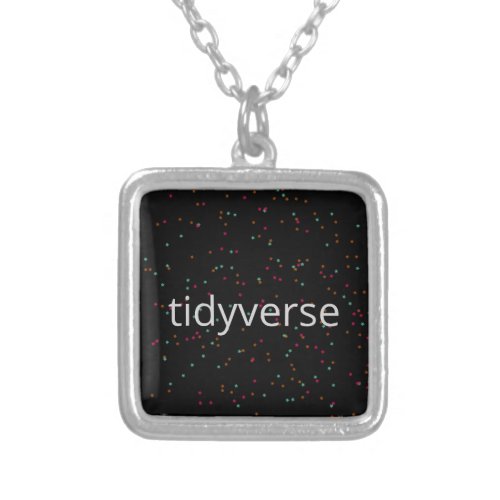Tidyverse R User Silver Plated Necklace