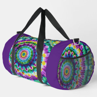 tie and dye duffle bag