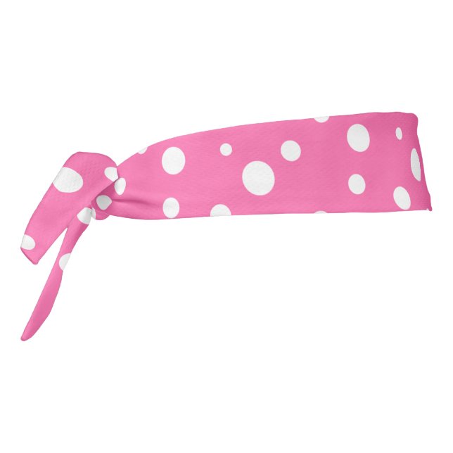 Tie Back Headband-Polka Dots Headband (Rotate 270)