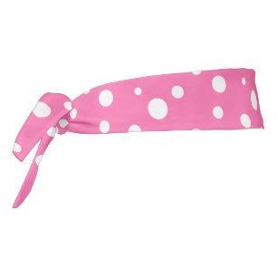 Tie Back Headband-Polka Dots Tie Headband