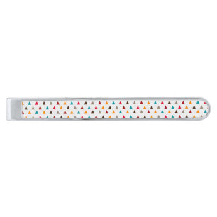 Tie Bar - Multi Coloured Triangles