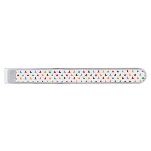 Tie Bar - Multi Coloured Triangles (Front)