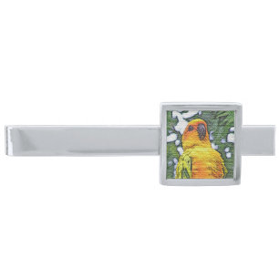 TIE BAR/PARROT/DIG.MANIP/ SILVER FINISH TIE CLIP