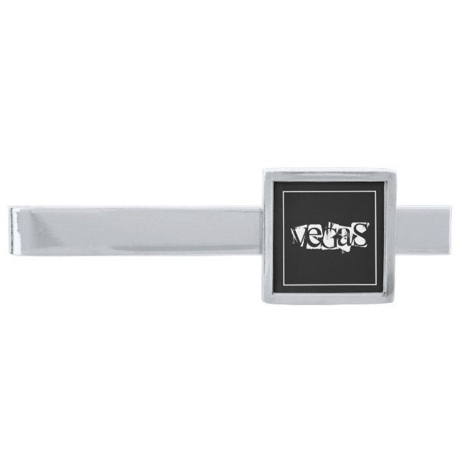 Tie Bar-Vegas Silver Finish Tie Bar (Front)