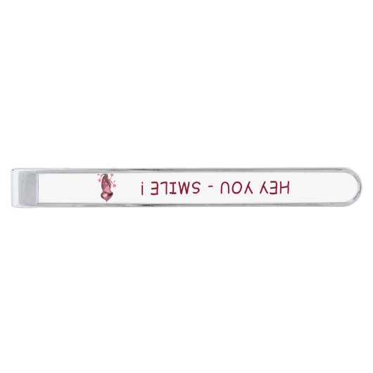 Tie Bar with Catchy Text and Upside Down Sloth (Front)