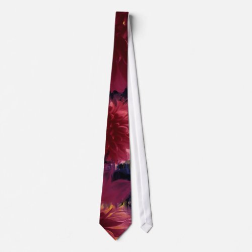 Tie Beautiful Dark Colorful Floral Design Tie