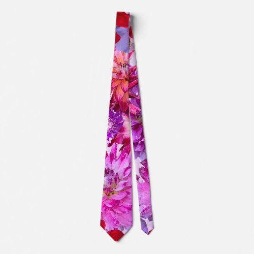 Tie bright floral tie large floral tie