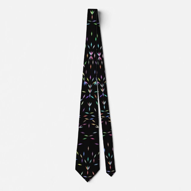 Tie colorful diamonds on black (Front)