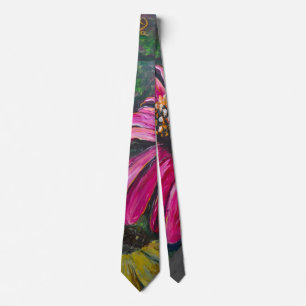 Tie: coneflower neck tie