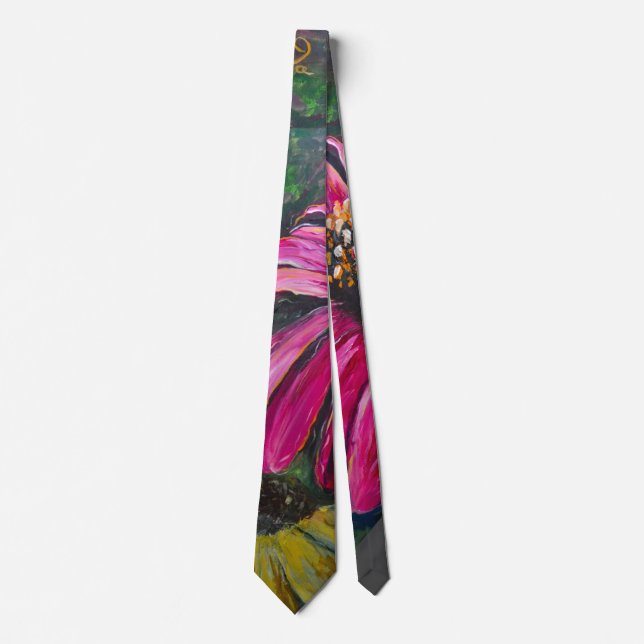 Tie: coneflower neck tie (Front)
