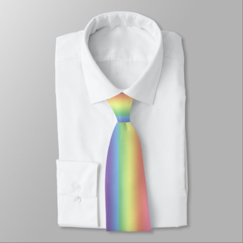 Tie dbl side _ Rainbow stripes vert