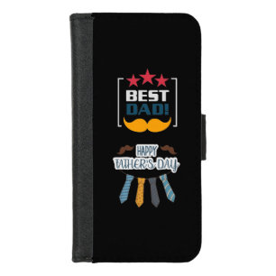 Tie Design Best Dad, Happy Father's Day iPhone 8/7 Wallet Case