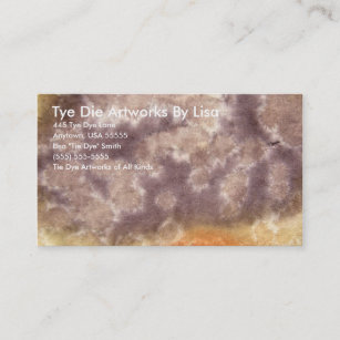 Tie Die Artworks By Lisa Business Card