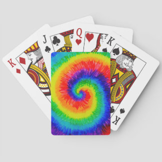 Tie Die Rainbow in Alcohol Ink Poker Cards