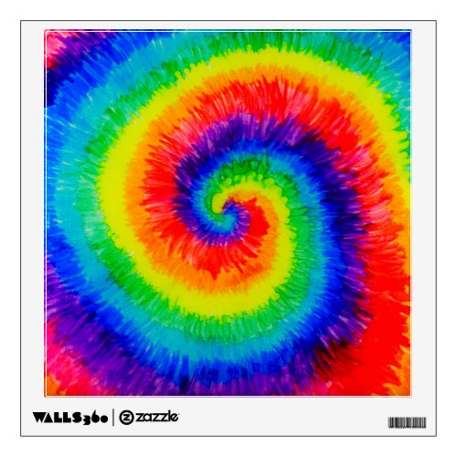 Tie Die Rainbow in Alcohol Ink Wall Decal