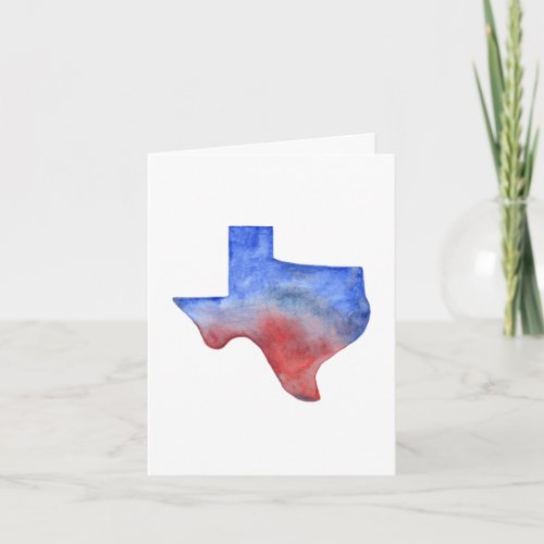 Tie Die Texas Watercolor Greeting Card