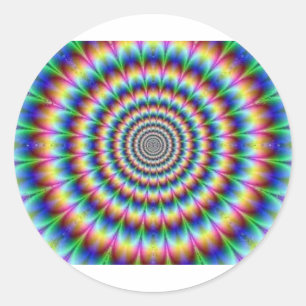 Tie Die Vortex Classic Round Sticker