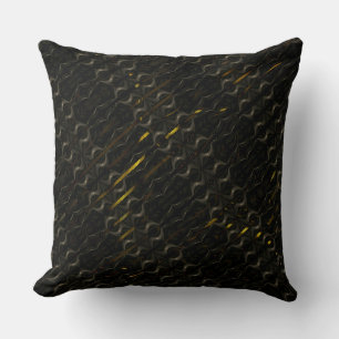 Tie-down of brownihs and gold metallics wires? throw pillow