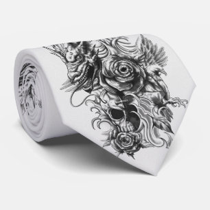 Tie/Dragon Skulls Neck Tie