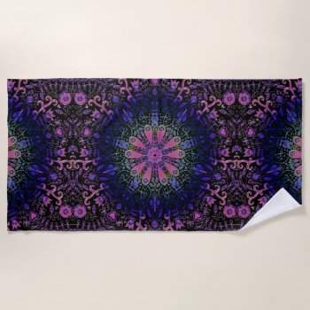 Tie-dy Tapestry Mandala Beach Towel by BecometheChange at Zazzle