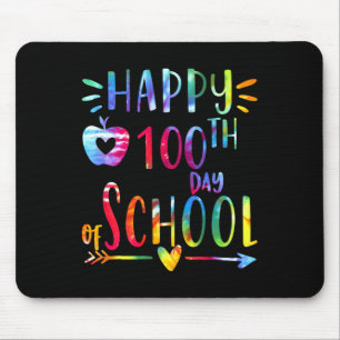 Tie Dye 100 Days Of School 100th Day Of School Tea Mouse Pad