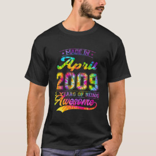 Tie Dye 13Th Birthday 13 Years Old Made In April 2 T-Shirt
