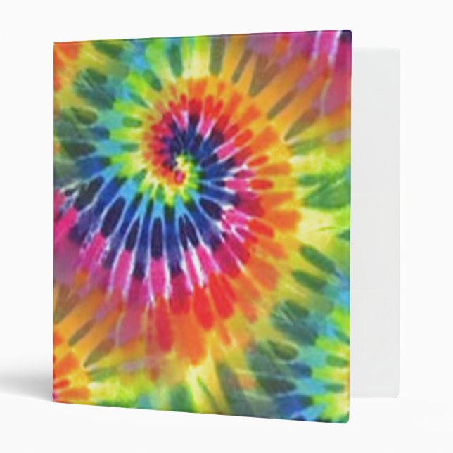 Tie Dye 2 3 Ring Binder (Front/Inside)