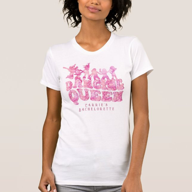 Tie Dye 2 Disco Bachelorette Retro Dancing Queen T-Shirt (Front)
