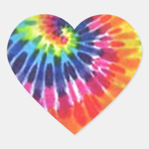 Tie Dye 2 Heart Sticker