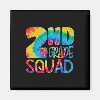 Tie Dye 2nd Grade Squad Teacher Student First Day Magnet
