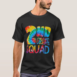 Tie Dye 2nd Grade Squad Teacher Student First Day T-Shirt