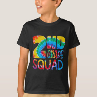 Tie Dye 2nd Grade Squad Teacher Student First Day T-Shirt