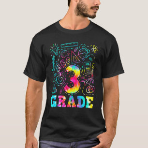 Tie Dye 3rd Grade Typography Team Third Grade Teac T-Shirt