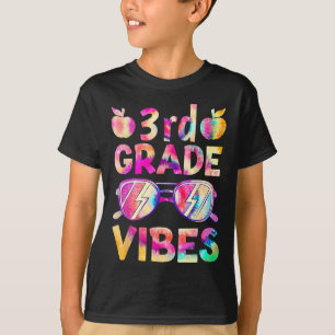 Tie Dye 3rd Grade Vibes Teacher First Day Of Byck T-Shirt