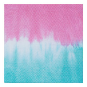 Tie-Dye Abstract: Cotton Fabric Design. Faux Canvas Print