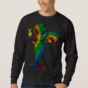 Tie Dye Alien Peace Space World Ufo Day Peace Sign Sweatshirt