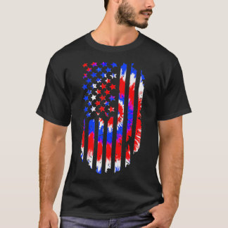 Tie Dye American Flag Patriotic Happy 4th Of July T-Shirt