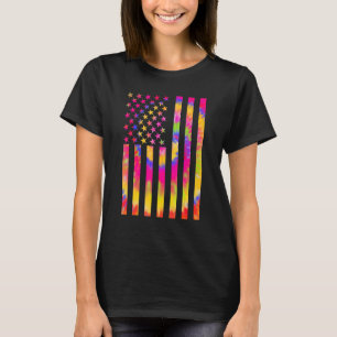 Tie Dye American Flag Patriotic Happy 4th Of July T-Shirt